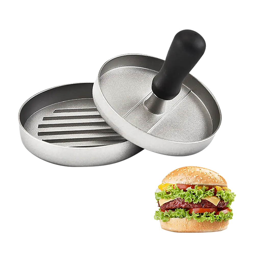 Large Round Hamburger Patty Maker Grill Press Burger Metal Mold Cooking Tools - Home & Garden > Kitchenware