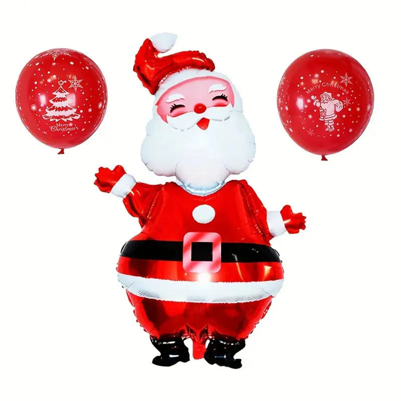 Large Santa Claus Aluminum Foil Balloon - Occasions > Christmas > Christmas Decorations
