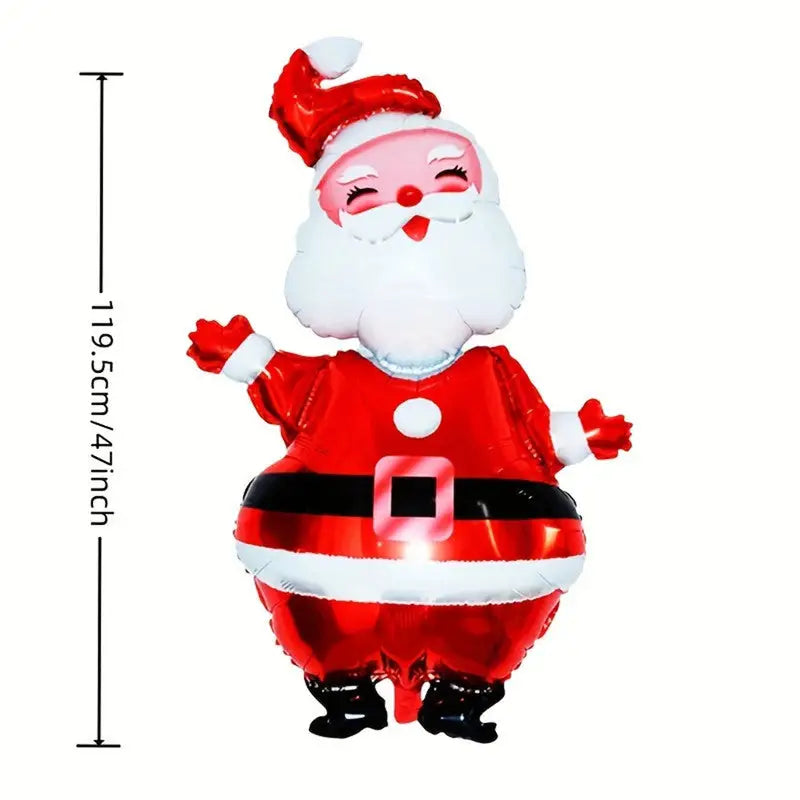 Large Santa Claus Aluminum Foil Balloon - Occasions > Christmas > Christmas Decorations