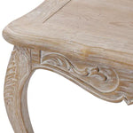 Large Size Oak Wood White Washed Finish Arm Chair Dining Table Set - Furniture > Dining
