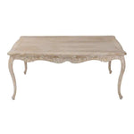 Large Size Oak Wood White Washed Finish Dining Table Set - Furniture > Dining