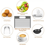 Large Stainless Steel Roll Up Dish Drying Rack with Utensil Holder for Home Kitchen - Appliances > Kitchen Appliances