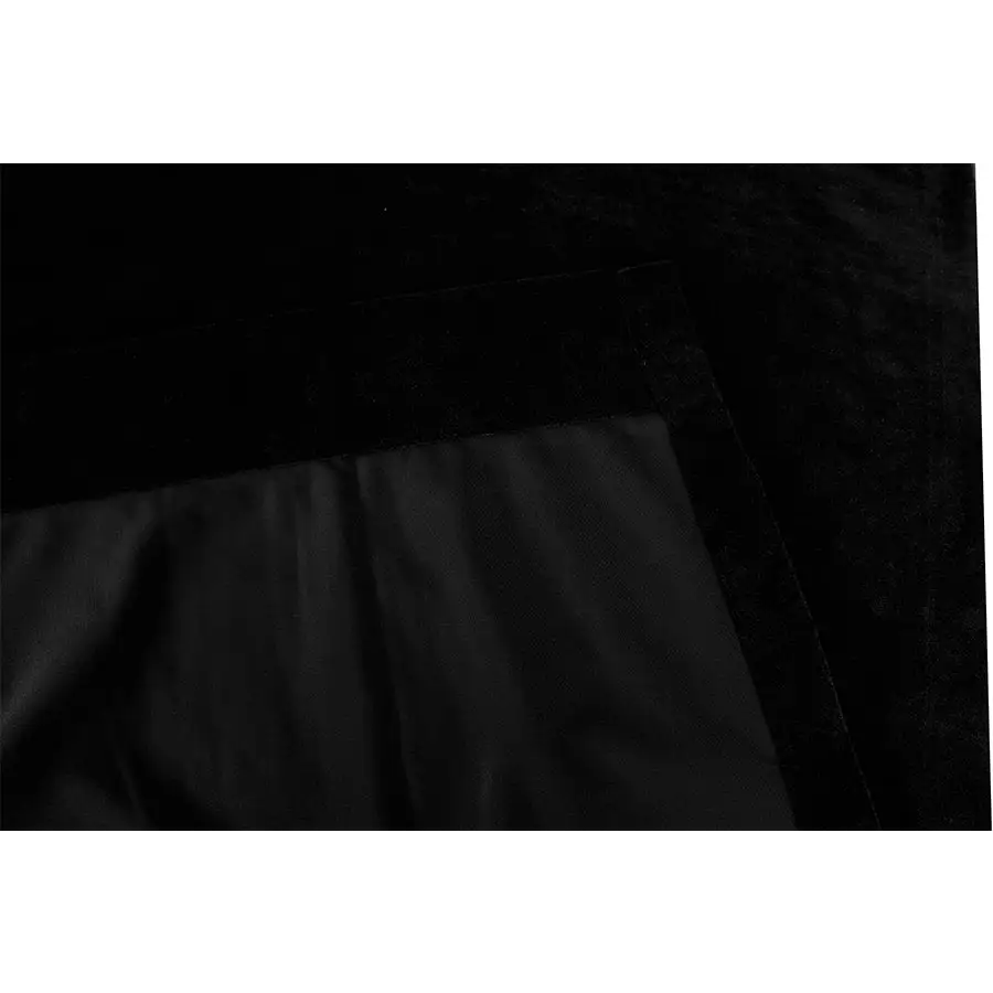Large Thick Faux Mink Velvet Curtains Blockout 540x 230cm + Hook Pinch Pleat Black - Home & Garden > Curtains >