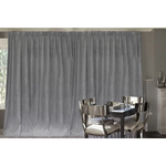 Large Thick Velvet Blockout Curtains 550x 230cm PINCH PLEAT 2 panel + Hooks Grey - Home & Garden > Curtains > Curtains