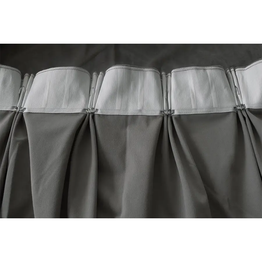 Large Thick Velvet Blockout Curtains 550x 230cm PINCH PLEAT 2 panel + Hooks Grey - Home & Garden > Curtains > Curtains