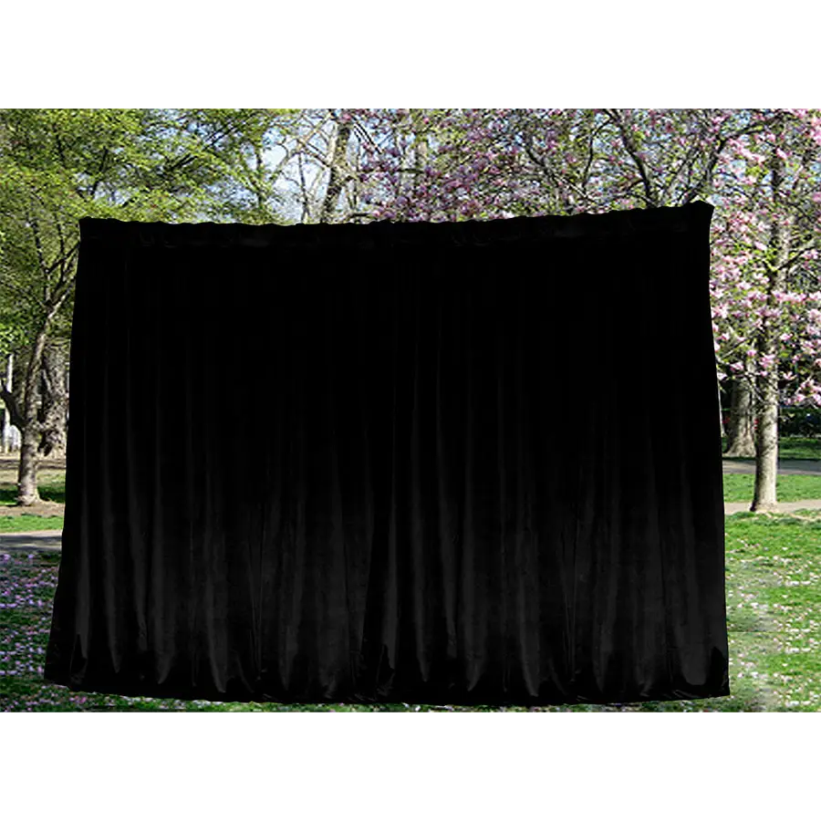 Large Thick Velvet Blockout Curtains 560x 230cm PINCH PLEAT 2 panel + Hooks Black - Home & Garden > Curtains > Curtains