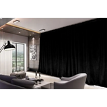 Large Thick Velvet Blockout Curtains 560x 230cm PINCH PLEAT 2 panel + Hooks Black - Home & Garden > Curtains > Curtains