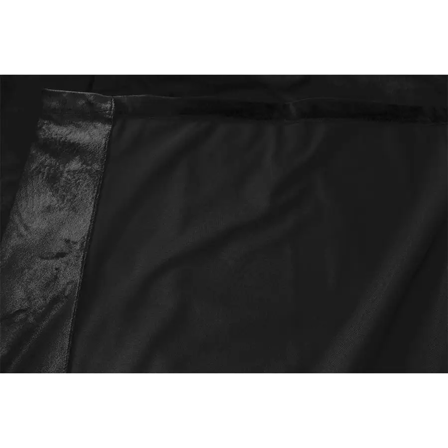 Large Thick Velvet Blockout Curtains 560x 230cm PINCH PLEAT 2 panel + Hooks Black - Home & Garden > Curtains > Curtains