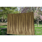 Large Thick Velvet Curtain Stunning Flocking 560x230cm + 30Hooks Gold - Home & Garden > Curtains > Curtains & Drapes