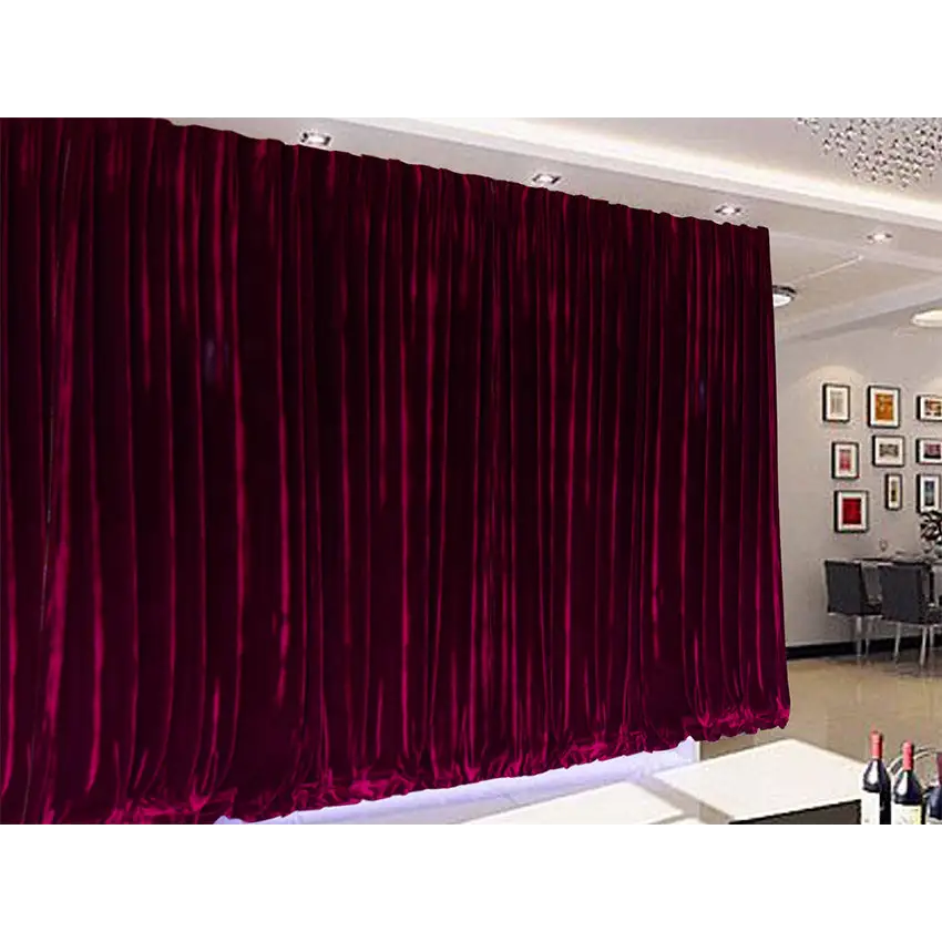 Large Thick Velvet Curtains 590x230cm with full liner 30 hooks Burgundy New - Home & Garden > Curtains > Curtains &