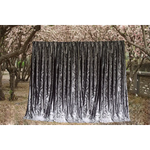 Large Thick Velvet Curtains Stunning Flocking 580x270cm + Hook Pinch Pleat Silver Grey - Home & Garden > Curtains >