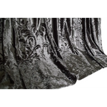 Large Thick Velvet Curtains Stunning Flocking 580x270cm + Hook Pinch Pleat Silver Grey - Home & Garden > Curtains >