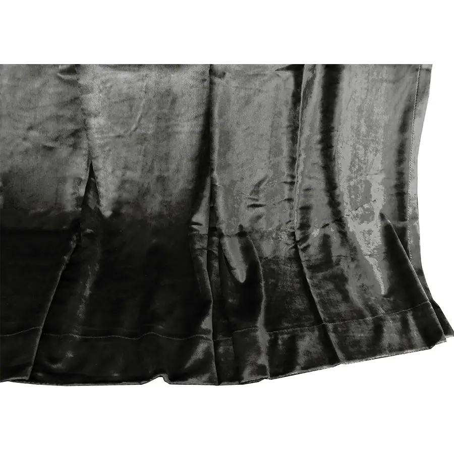 Large Thick Velvet Curtains Warp Knitted Velvet 540x270cm + Hooks Pinch Pleat Grey - Home & Garden > Curtains >