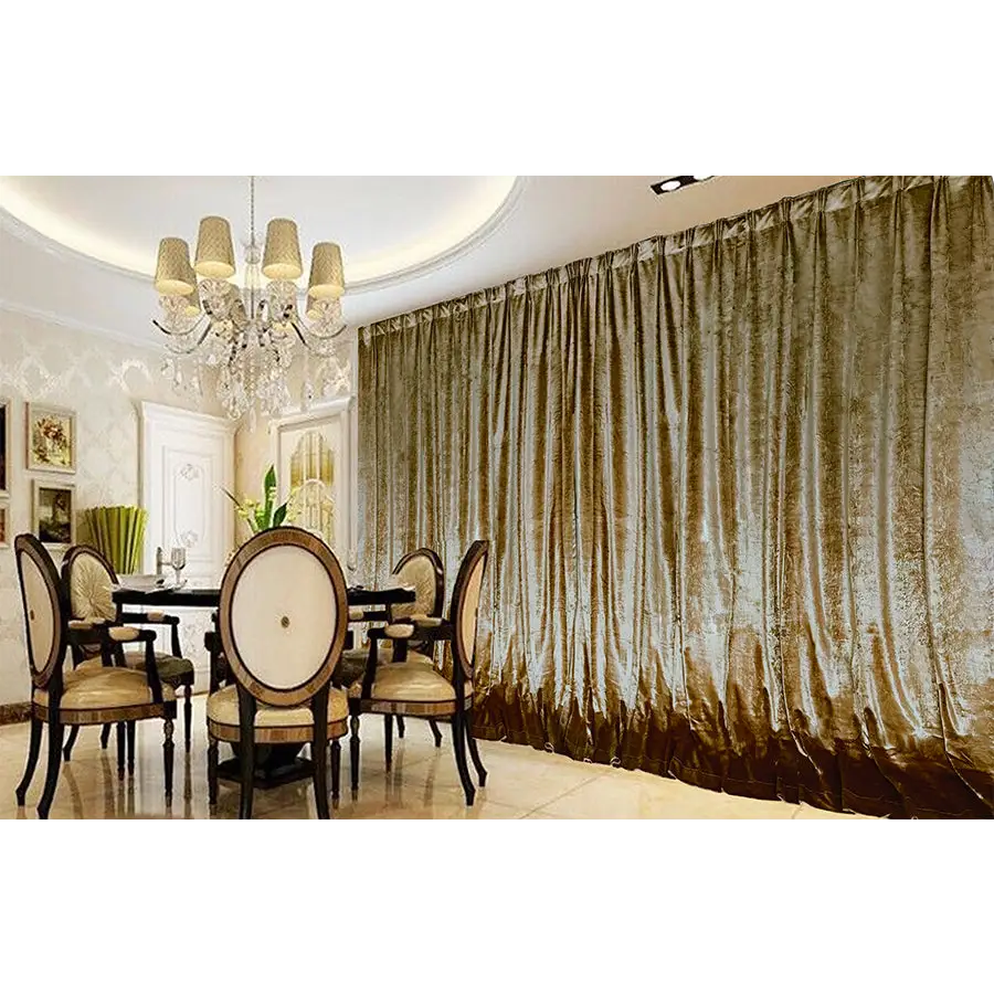 Large Thick Velvet Curtains Warp Knitted Velvet 550x270cm + 30 Hooks Pinch Pleat - Home & Garden > Curtains > Curtains