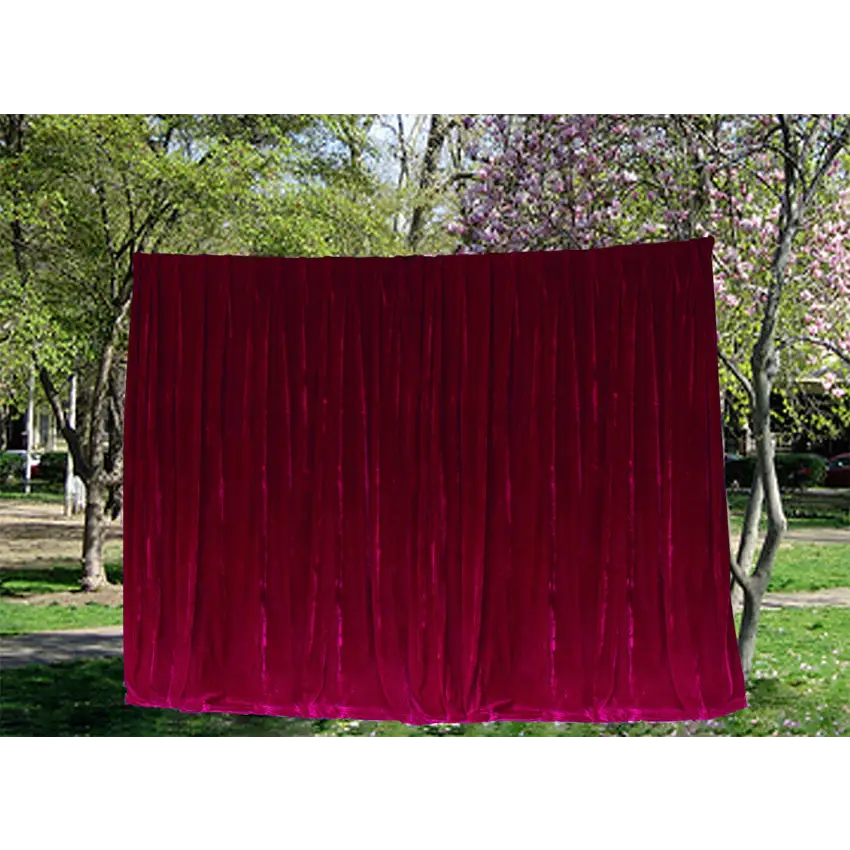 Large Velvet Curtains 610 x 230cm with 4m blockout + 30 Hooks New Burgundy - Home & Garden > Curtains > Curtains &