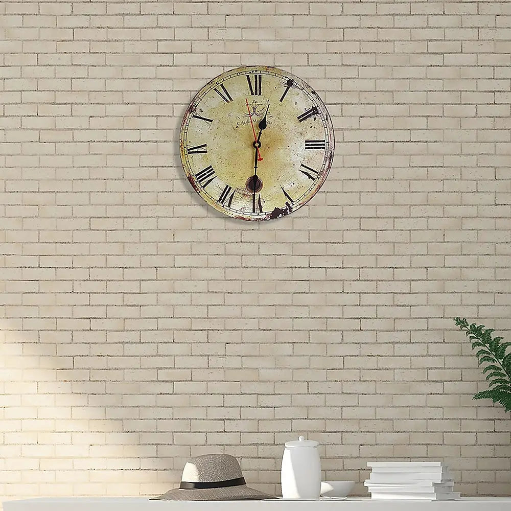 Large Vintage Wall Clock Kitchen Office Retro Timepiece - Home & Garden > Decor