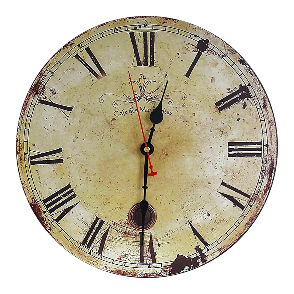Large Vintage Wall Clock Kitchen Office Retro Timepiece - Home & Garden > Decor