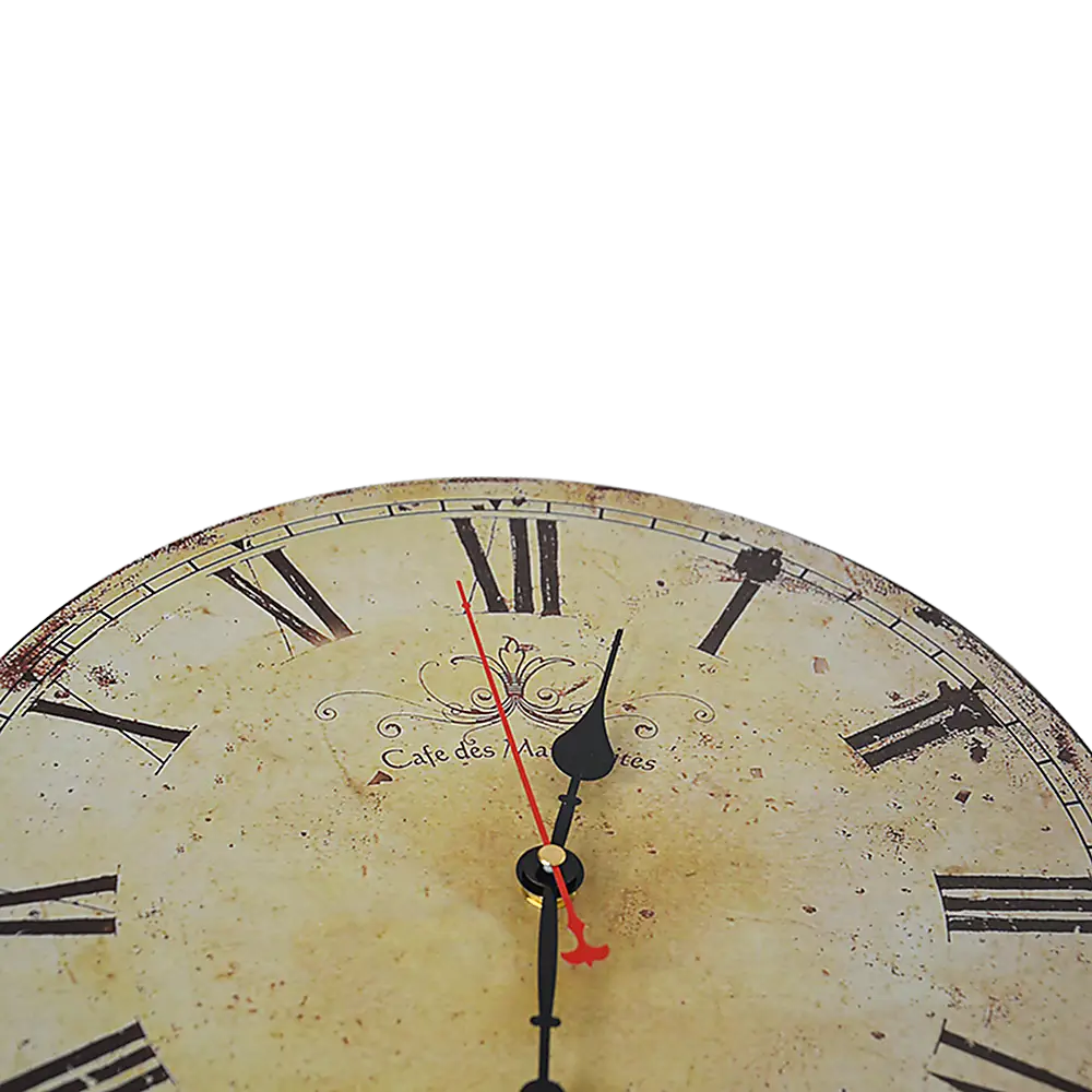 Large Vintage Wall Clock Kitchen Office Retro Timepiece - Home & Garden > Decor