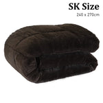 Laura Hill 500GSM Faux Mink Quilt Comforter - Super King - Home & Garden > Bedding