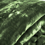Laura Hill 600gsm Faux Mink Blanket Queen Size Double-sided Throw Rug Large Super Luxurious Soft - Green - Home &