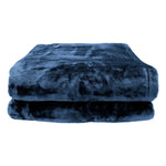 Laura Hill 600gsm Faux Mink Blanket Queen Size Double-sided Throw Rug Large Super Luxurious Soft - Blue - Home & Garden