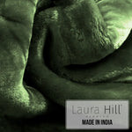 Laura Hill 600gsm Faux Mink Blanket Queen Size Double-sided Throw Rug Large Super Luxurious Soft - Green - Home &