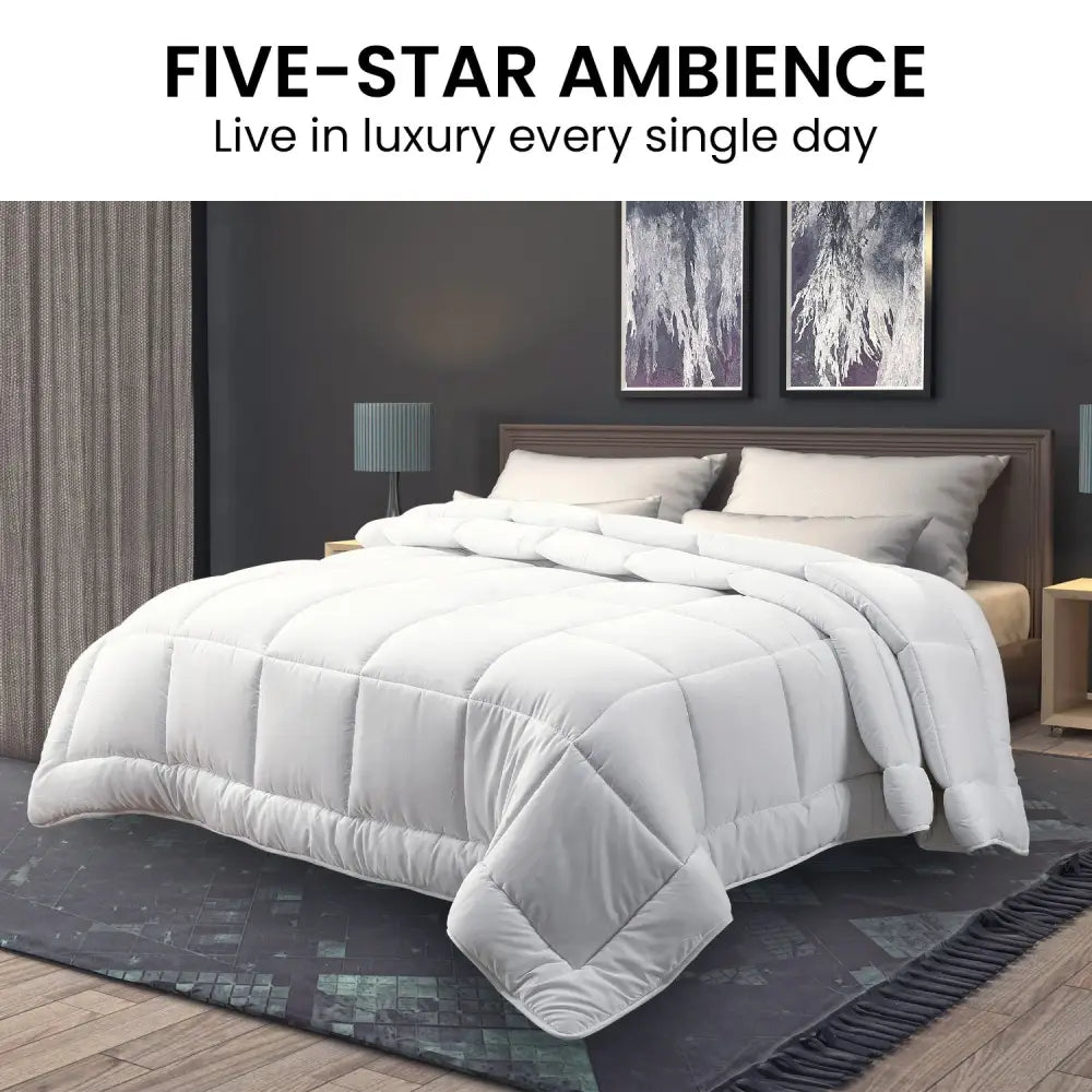 Laura Hill 700GSM Goose Down Feather Comforter Doona - Super King - Home & Garden > Bedding