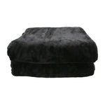 Laura Hill 800-gsm Faux Mink Throw Rug Blanket Queen Size Double-sided Large Super Luxurious Soft Heavy - Black - Home