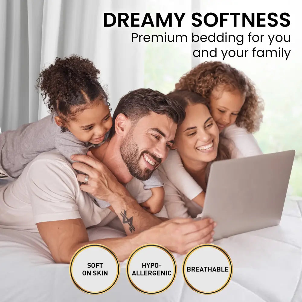 Laura Hill 800GSM Microfibre Bamboo Quilt Comforter Doona - Queen - Home & Garden > Bedding