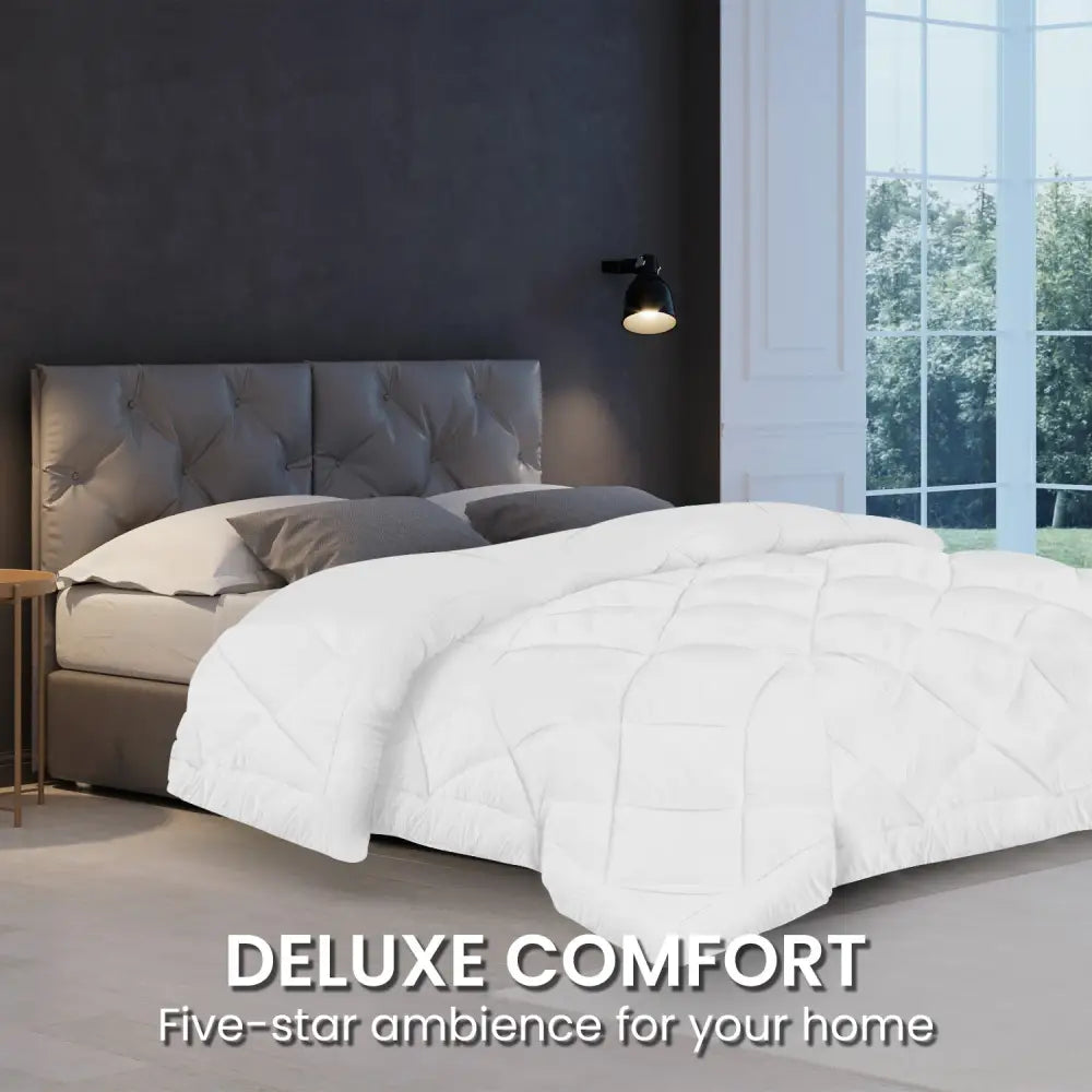 Laura Hill 800GSM Microfibre Bamboo Quilt Comforter Doona - Queen - Home & Garden > Bedding