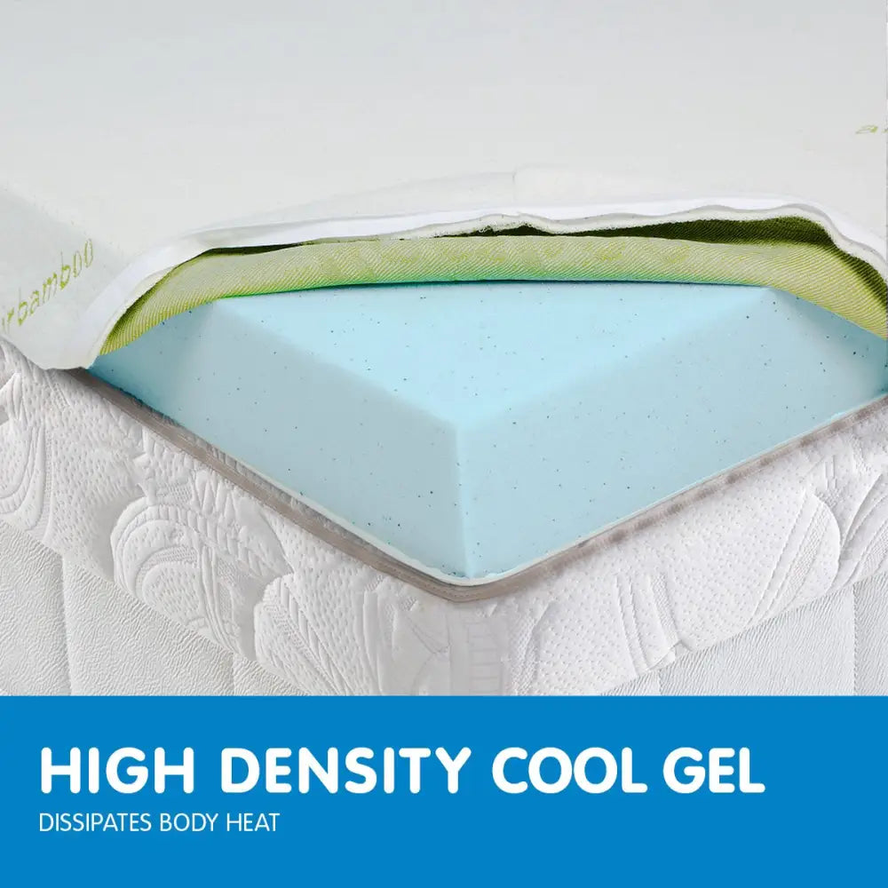 Laura Hill Cool Gel Memory Foam Mattress Topper - King - Home & Garden > Bedding