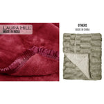 Laura Hill Double-sided Large 220 X 240cm Faux Mink Throw Rug Blanket 800-gsm Heavy - Red - Home & Garden > Bedding