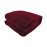 Laura Hill Double-sided Large 220 X 240cm Faux Mink Throw Rug Blanket 800-gsm Heavy - Red - Home & Garden > Bedding