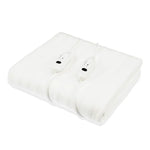 Laura Hill Electric Blanket Queen Size Fitted Underlay Winter Throw - White - Home & Garden > Bedding