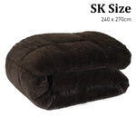 Laura Hill Faux Mink Comforter Quilt Doona Duvet 600GSM - Super King - Home & Garden > Bedding