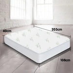 Laura Hill Fitted Bamboo Mattress Protector Underlay Queen King Single Size - Home & Garden > Bedding