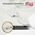 Laura Hill Heated Electric Blanket Double Size Fitted Polyester Underlay Winter Throw - White - Home & Garden > Bedding