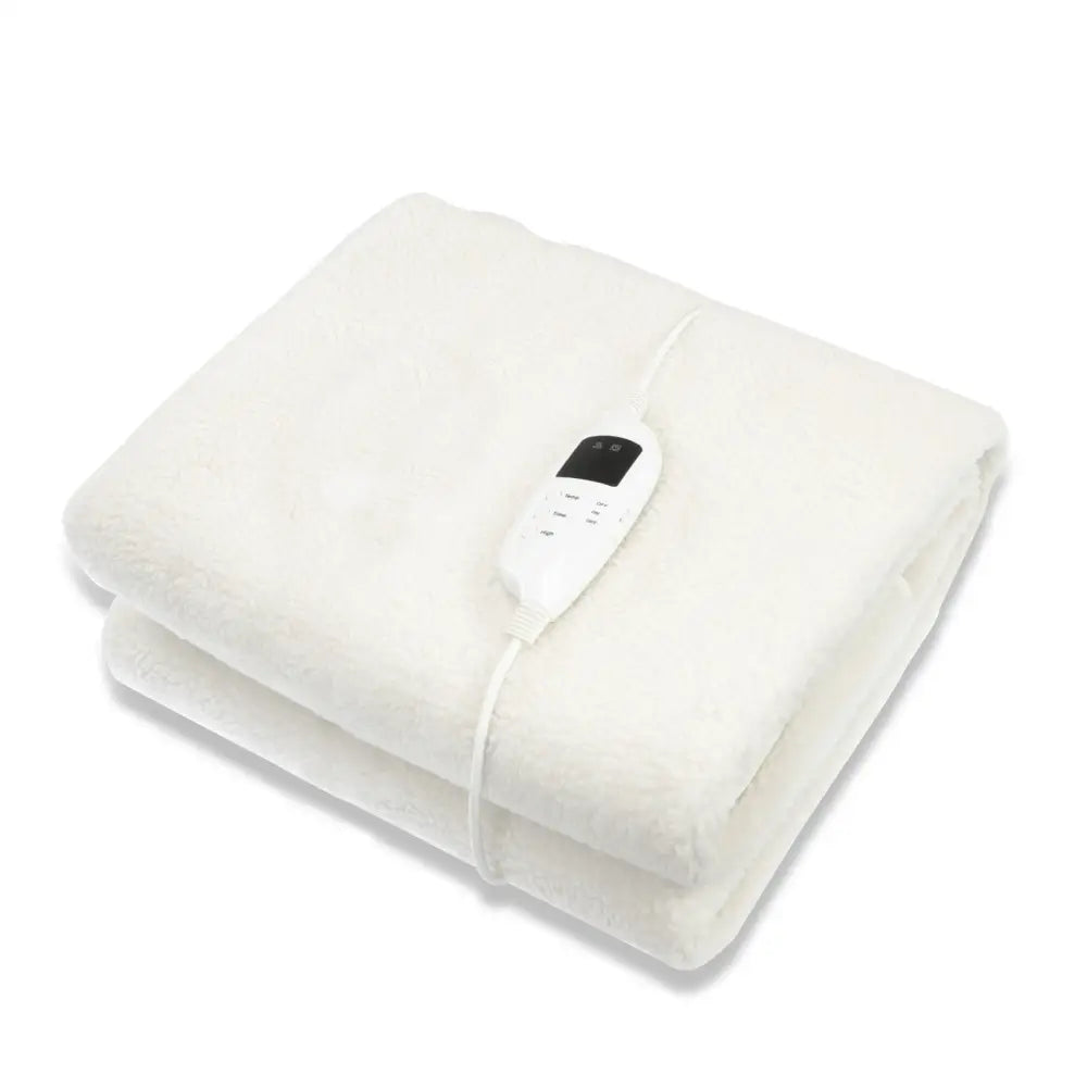 Laura Hill Heated Electric Blanket Fitted Fleece Underlay Throw Single - Home & Garden > Bedding