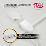 Laura Hill Heated Electric Blanket Fitted Fleece Underlay Throw Single - Home & Garden > Bedding