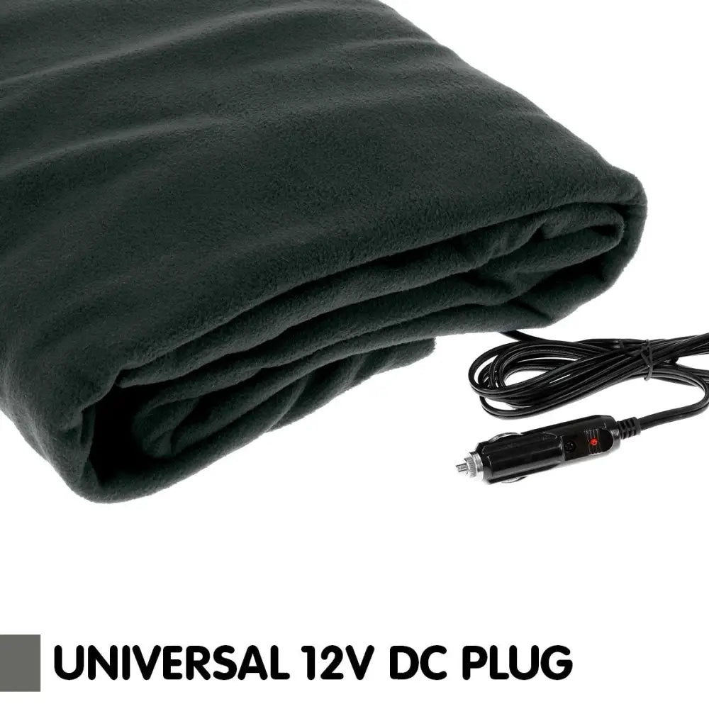 Laura Hill Heated Electric Car Blanket 150x110cm 12v - Black - Home & Garden > Bedding