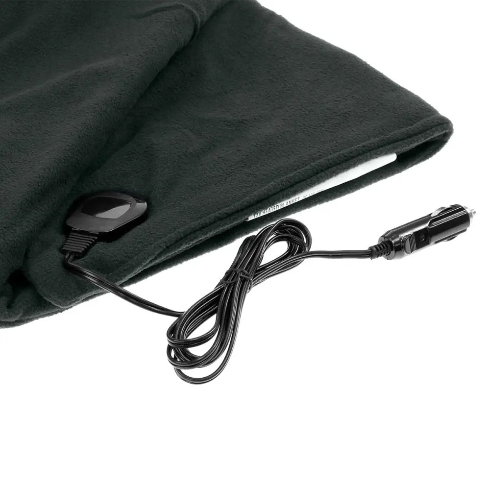 Laura Hill Heated Electric Car Blanket 150x110cm 12v - Black - Home & Garden > Bedding
