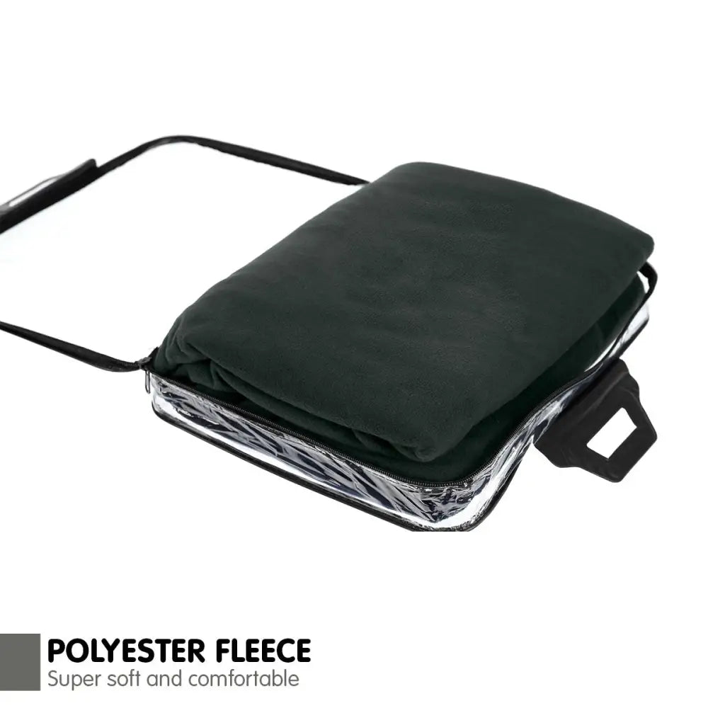Laura Hill Heated Electric Car Blanket 150x110cm 12v - Black - Home & Garden > Bedding