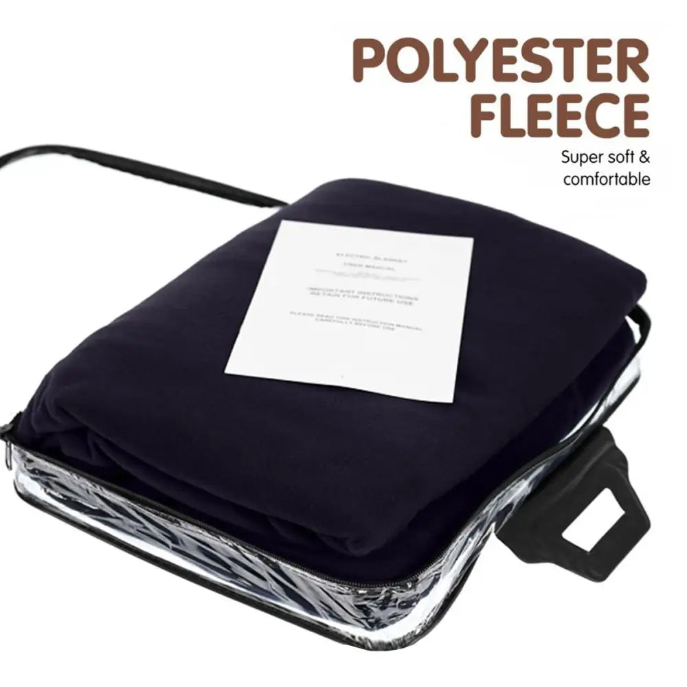 Laura Hill Heated Electric Car Blanket 150x110cm 12v - Blue - Home & Garden > Bedding