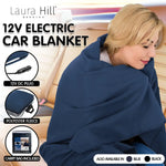Laura Hill Heated Electric Car Blanket 150x110cm 12v - Navy Blue - Home & Garden > Bedding