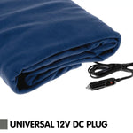 Laura Hill Heated Electric Car Blanket 150x110cm 12v - Navy Blue - Home & Garden > Bedding