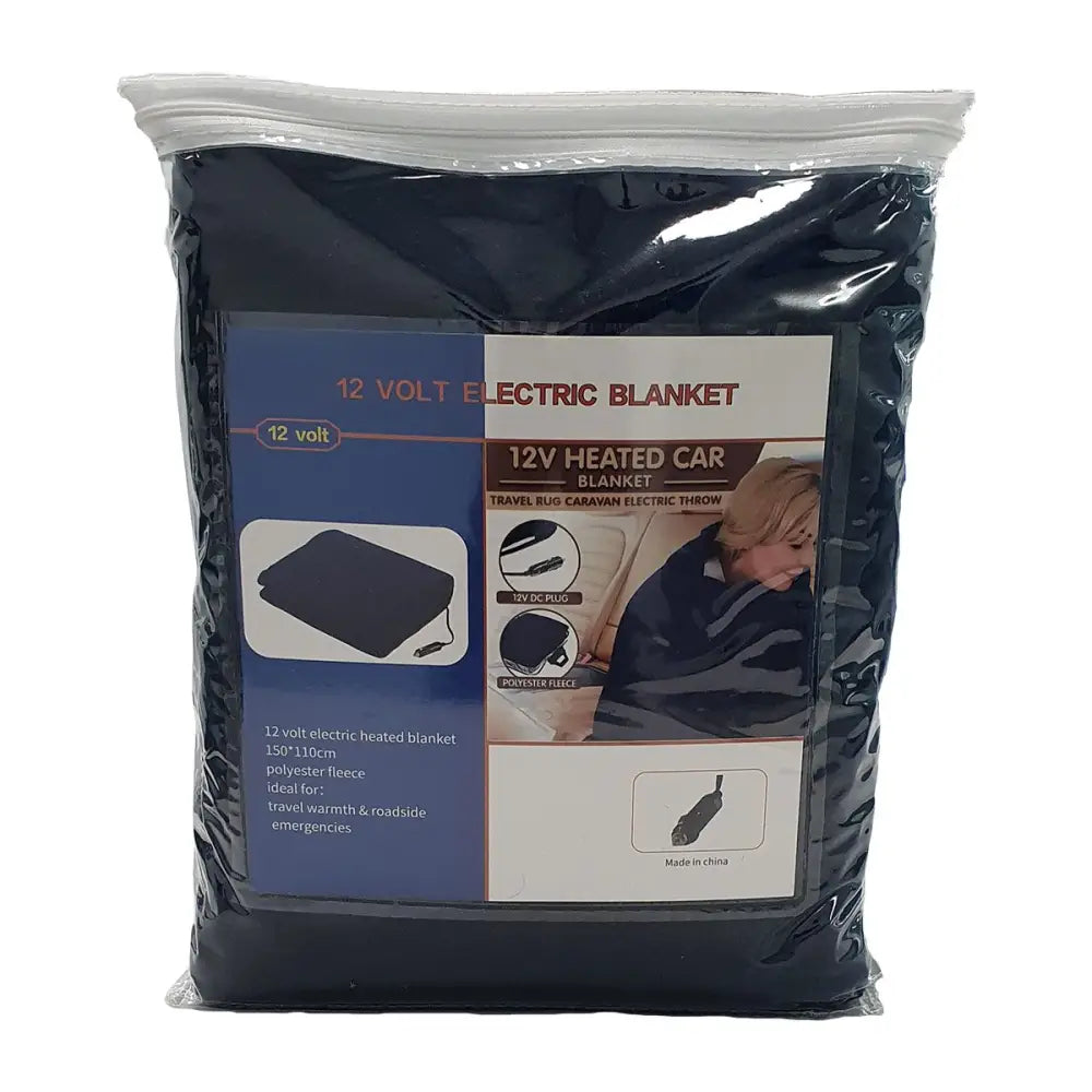 Laura Hill Heated Electric Car Blanket 150x110cm 12v - Navy Blue - Home & Garden > Bedding