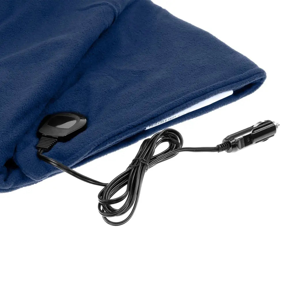 Laura Hill Heated Electric Car Blanket 150x110cm 12v - Navy Blue - Home & Garden > Bedding