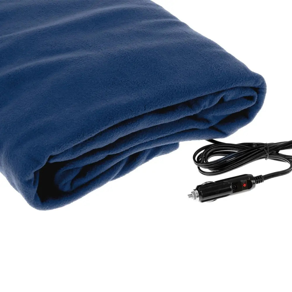 Laura Hill Heated Electric Car Blanket 150x110cm 12v - Navy Blue - Home & Garden > Bedding