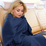 Laura Hill Heated Electric Car Blanket 150x110cm 12v - Navy Blue - Home & Garden > Bedding