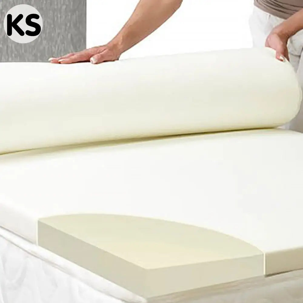 Laura Hill High Density Mattress Foam Topper 7cm - King Single - Home & Garden > Bedding